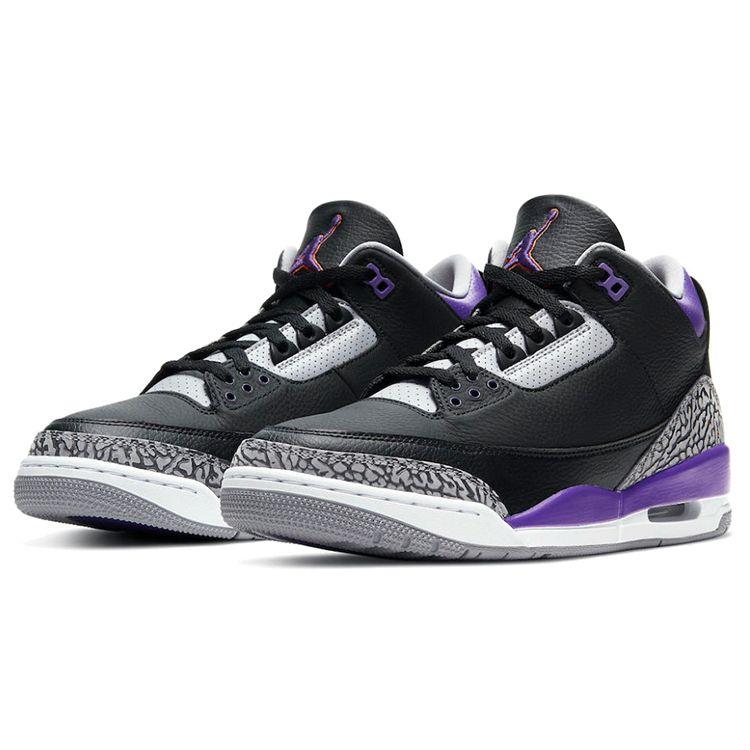 Кроссовки унисекс Air Jordan 3 Retro Court Purple Черный цементно-серый белый CT8532-050
