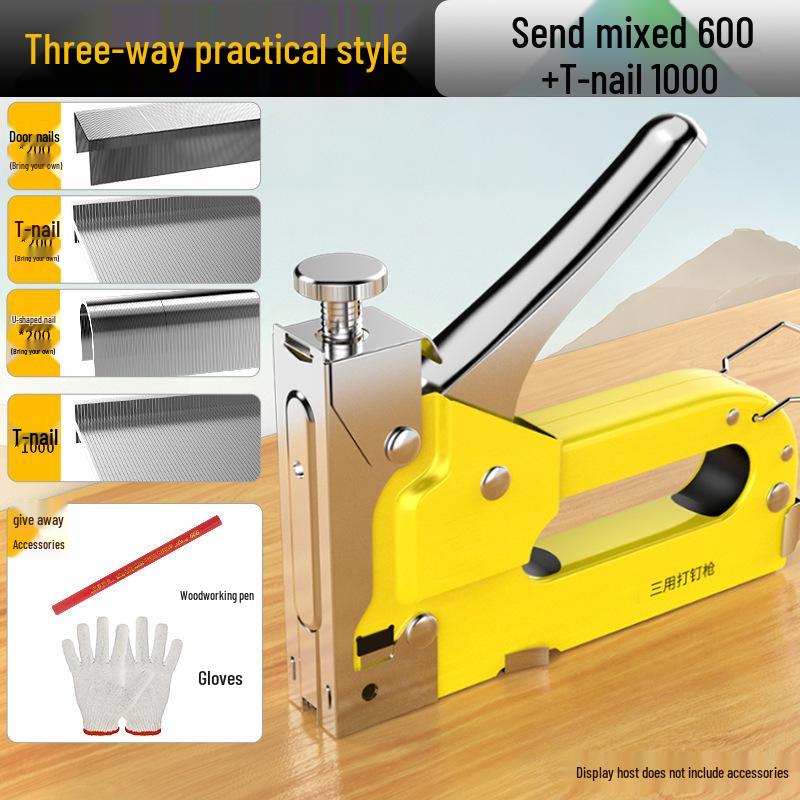 Chuangyi Industrial Grade Pneumatic Nail & Staple Gun for Woodworking & Decoration
