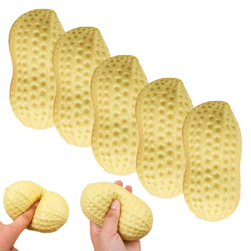 Peanut Stress Ball Crunchy Squeeze Ball Squishy Toy Buttery-Soft Feel Fidget Toy Sensory Anti Stress Toys for Kids & Adults