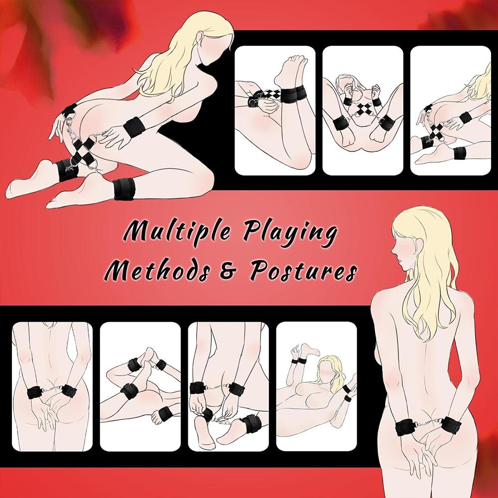 Секс-игрушки  Бондаж Ограничения Подвеска Регулируемые Ремни Набор Секс-Слинг Наручники Крест Повязка На Глаза Перышко Дразнилка Бондажное Снаряжение