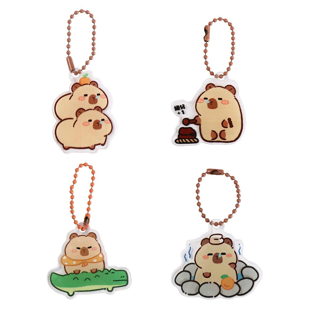 Creative Capybara Bag Hanging Acrylic Capibara Pendant Fashion Capybara Keychain Kids