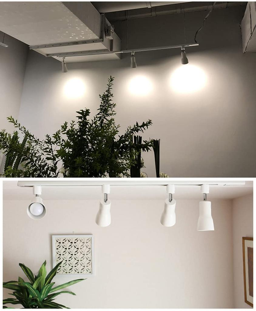 Набор из 3 черных светодиодных прожекторов E26 для шинопроводов, идеально подходит для гостиных, прихожих, спален, коммерческих помещений и магазинов (Лампочки Нет