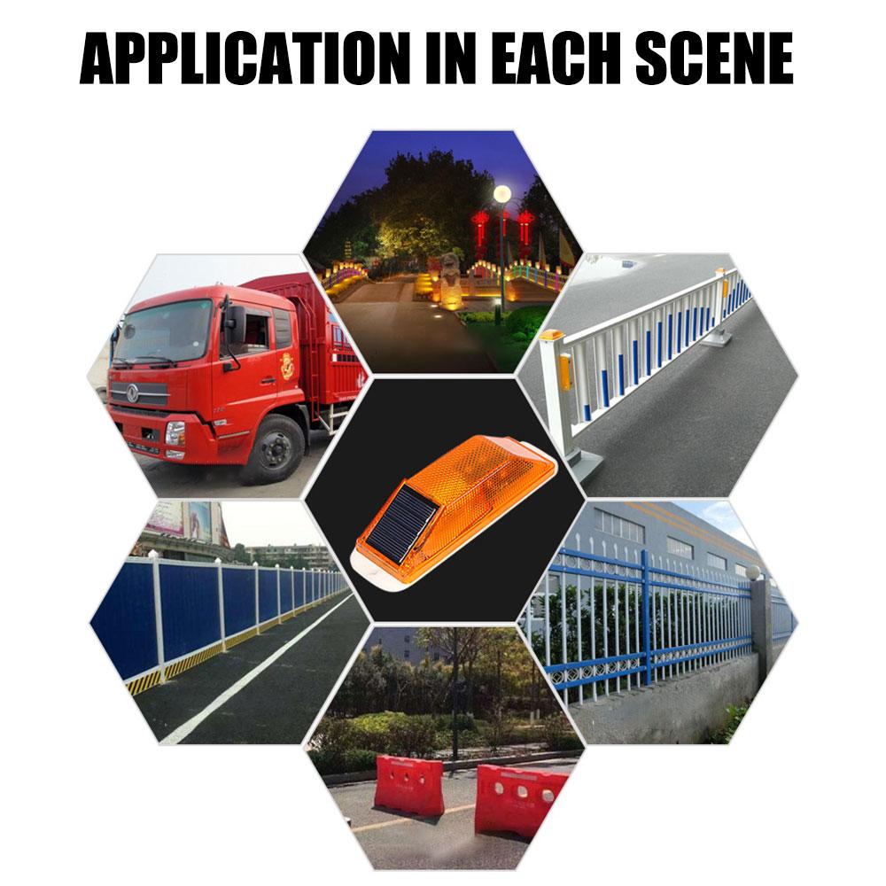 Автомобильный солнечный предупредительный светильник, красный и желтый ограждение, забор, светоотражающий курсор, ночной стробоскоп, солнечный контурный светильник