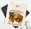Повседневная футболка к 250-летию США Женская Унисекс С коротким рукавом Патриотический Орел Флаг США Футболки