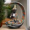 Большая статуя медитирующего лунного Будды, экспонат для домашнего декора - Гостиная - Новоселье