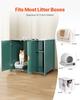 Cat Litter Robot Enclosure, 105 cm Self Cleaning Litter Box Cabinet, with Drawer & Detachable Divider, Automatic Litterbox Enclosure with Built-in