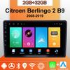 Android Carplay автомобильное радио для Citroen Berlingo 2 B9 2008-2019 мультимедийный проигрыватель головное устройство стерео GPS навигация BT WIFI 2+32 ГБ