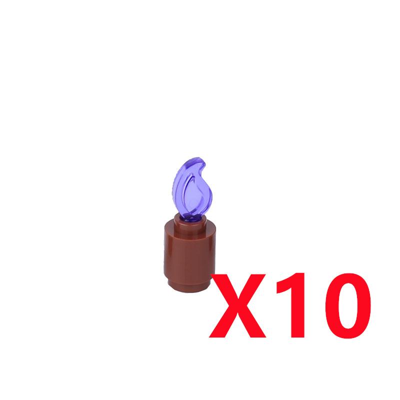 MOC Строительные блоки Костер Пламя Средневековая Бутылка вина Набор аксессуаров Модель подсвечника Мини-кирпич Совместимая игрушка Подарок Сделай сам X019