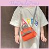 Childrens Shoulder Pu Bag Fashionable And Simple Handbag Paired Bag Carrying