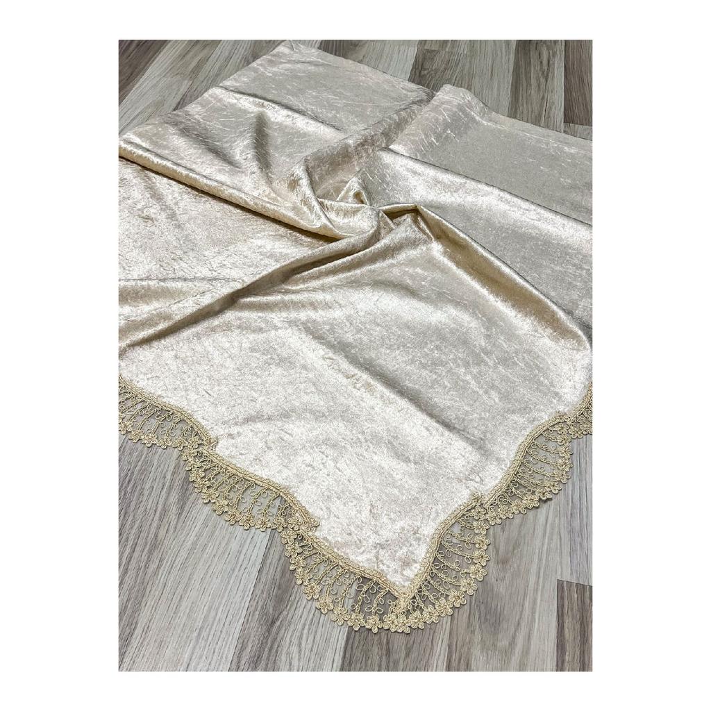 6 Piece Velvet French Laced Dowry Box Boxed Prayer Rug Set Bride Groom Set