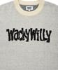 WACKY WILLY Lettering Pullover Sweater Ivory