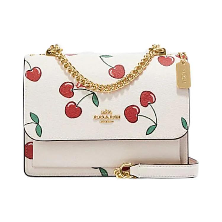 COACH Klare Cow Leather Crossbody Bags Small Women's White (Unisex) Crossbody Bags CE656 IMCAH