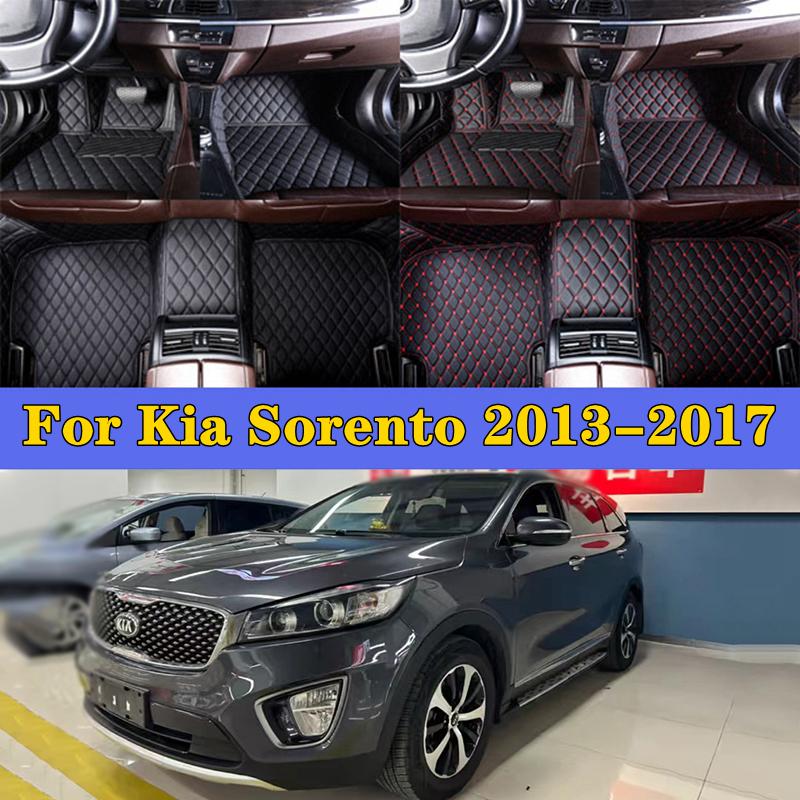 Car Foot Pads For Kia Sorento 2013-2017 Car Interior Accessories Protective Pad Custom Auto Floor Mats Automobile Carpet
