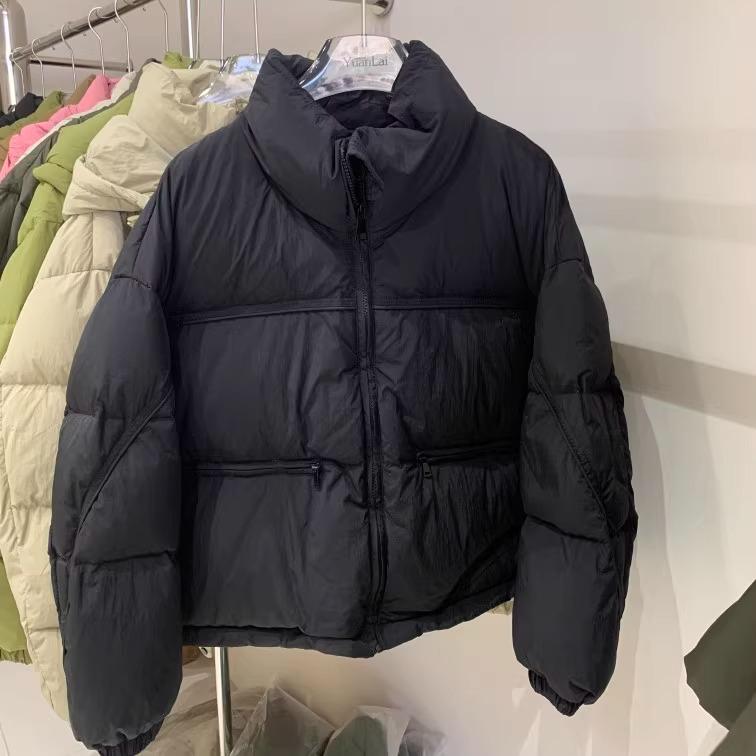 Короткая куртка-пуховик с воротником-стойкой, женская зимняя, новая универсальная куртка из утолщенного белого утиного пуха