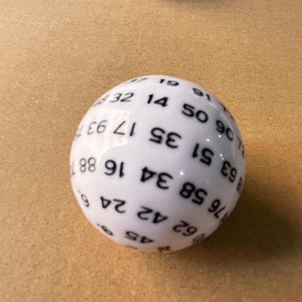 100 Sides Polyhedral Dice D100 Acrylic Dices for Table Board Role Playing Game Bar Pub Club Party