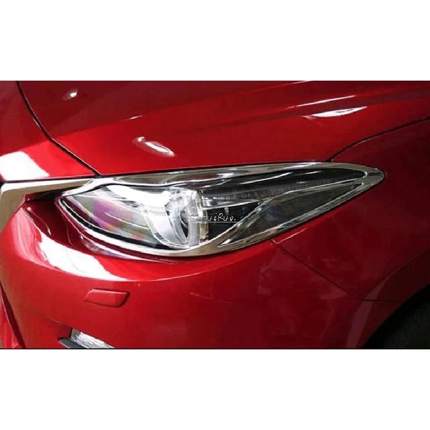 Для Mazda3 Axela M3 2014 2015 2016 хромированная крышка фары из АБС-пластика, внешняя отделка, 2 шт.