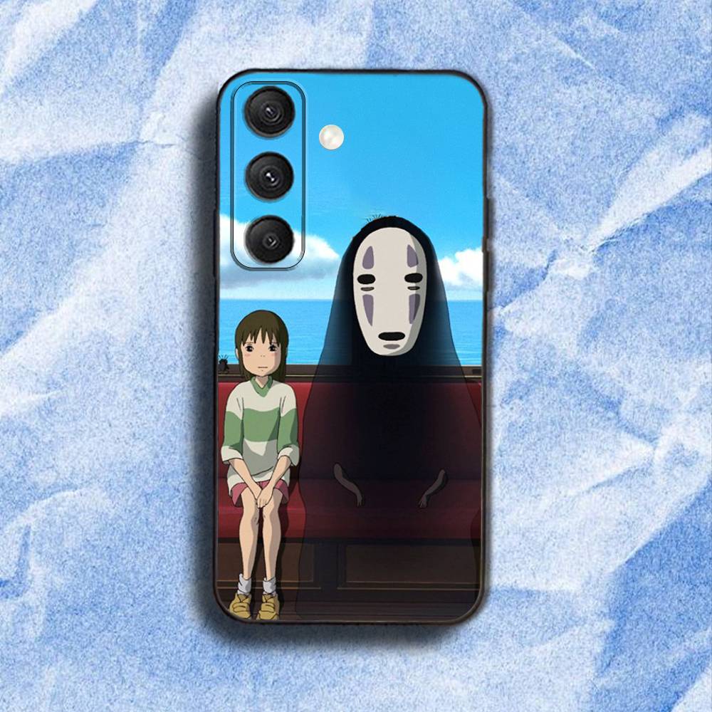 C-Cartoon H-Hayao Miyazaki Phone Case For Samsung S 25,24,23,22,30,21,10,9,Ultra,Plus,Lite,FE,4,5G Black Soft Case