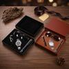 Personalized Christmas Valentine Mens 4Pcs Hard Paper Gift Set Watch Bracelet Sunglasses Present for Boyfriend Dad Business