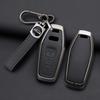 Metal Leather Car Key Case Cover for  A3 A5 A5L 2025 Q5 Q6 Q6L A6 A6L 2025 Keychain Remote Protection Bag Shell