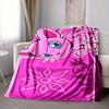 1Pc Pink Fantasy Creatures Flannel Blanket, Soft And Comfortable, Casual Warm, Camping Travel, Christmas, Halloween Xmas Gift Y1745
