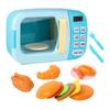 Kids Electric Microwave Oven Toy Set Cool Music Simulation Cooking Model Toy for Children Blue