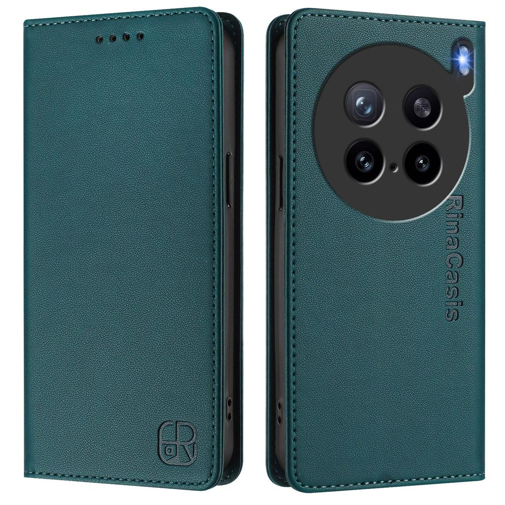 Кожаный чехол для vivo X200s 5G RINACASIS RC01 Чехол для телефона с RFID-блокировкой, кошельком и подставкой