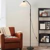 Simple Led Floor Lamp Bedroom Study Reading Standing Lamp Pleated Lampshade 3 Color Floor Light Wrought Iron Bedside Lamp