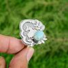Oval Larimar Gemstone New Promise Birthday Daughter Ring Jewelry Sterling Silver