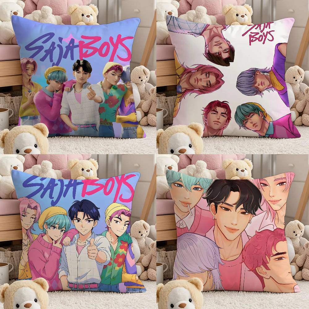 Горячая KPop S-Saja Boys Наволочка Уют Диван-кровать Шелковистая элегантная Скрытая молния Индивидуальная Декоративная наволочка