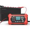 Автомобильное зарядное устройство для аккумулятора 6A 12V Устройство для зарядки аккумулятора автомобиля и мотоцикла Свинцово-кислотный аккумулятор Умный ремонт ЖК-дисплей