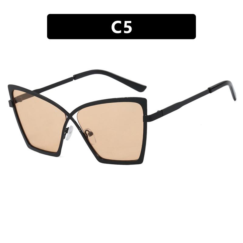 Butterfly X Metal Vintage Big Sunglasses Women Luxury Brand Designer Sun Glasses Popular Outdoor Travel Oversized Eyeglasses UV