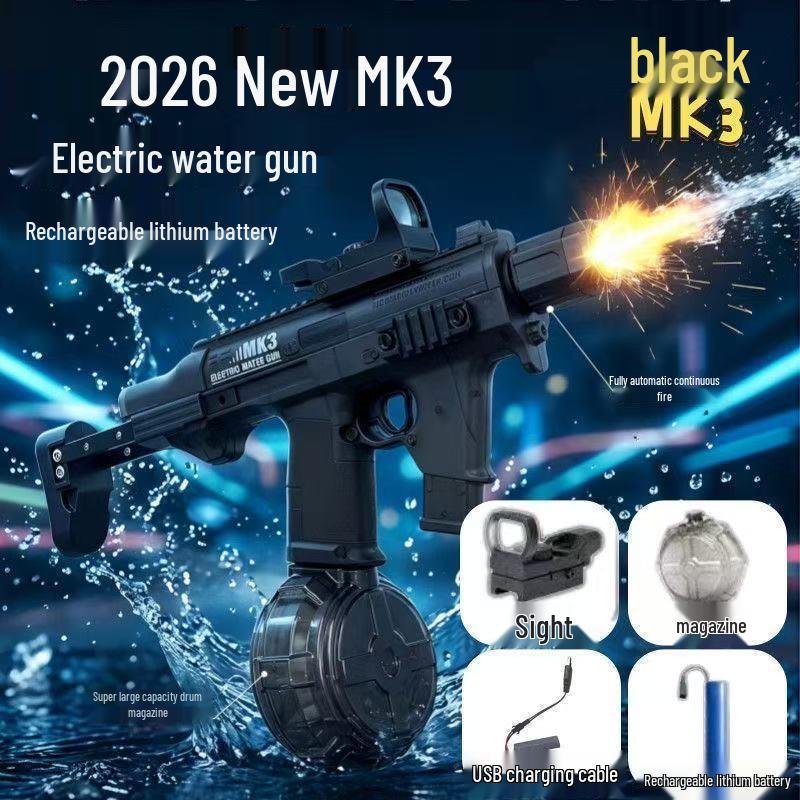 2026 Прозрачный электрический автоматический водяной пистолет M416 со светом - Игрушка для игр на открытом воздухе для детей