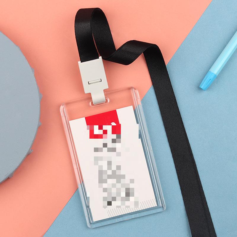 Модный акриловый прозрачный чехол для автобусных карточек, держатель для рабочей карты с ремешком, чехол для рабочей карты для женщин и мужчин, держатель для кредитных карт
