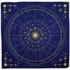 2x Tarot Reading Cloth Zodiac Wheel Navy Gold 75x75cm