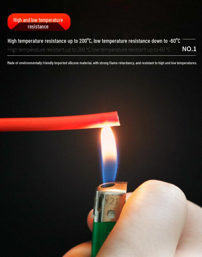 3135 High-Temperature Resistant Silicone Wire for New Energy Lithium Batteries - Soft and Flexible Electric Wire (14, 16, 18, 20 AWG)