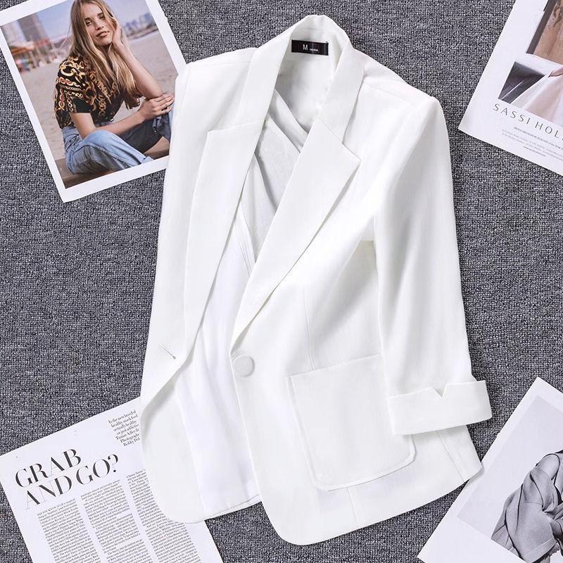 Светло-зеленый льняной костюм, короткий пиджак для женщин, тонкий корейский стиль, маленький высококлассный повседневный костюм, темпераментный топ