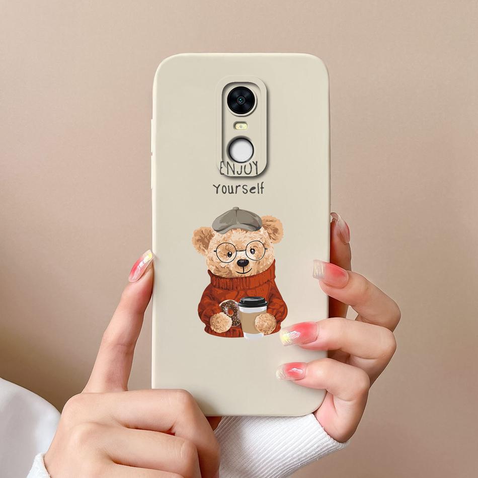 For Redmi Note5 Redmi5 Plus Phone Case Cartoon Liquid Silicone Full Coverage Anti Drop Funda For Redmi 5 Plus Note 5 Bumper Capa