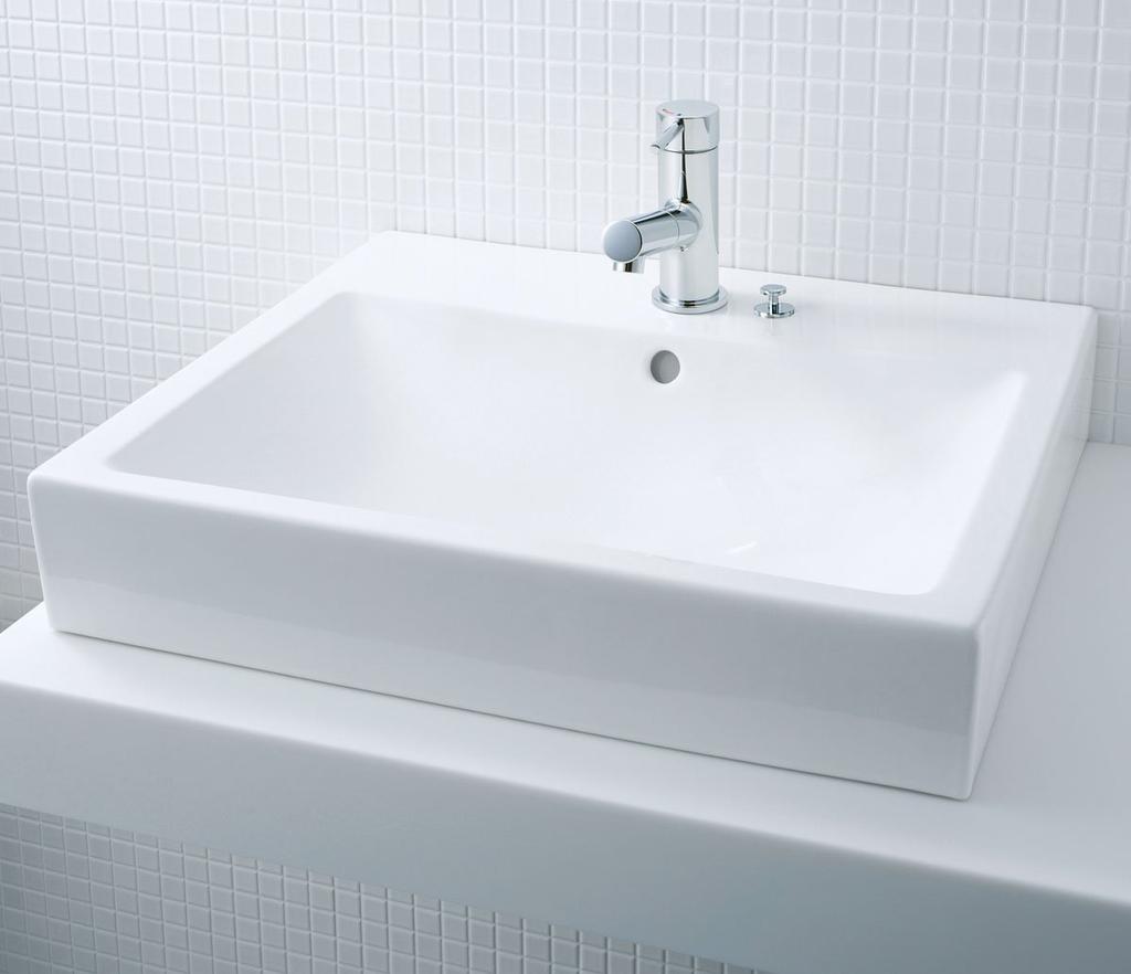 LIXIL INAX Раковина со стойкой Выдвижной излив Однорычажный смеситель eModern Eco Ручка Номинальный диаметр 13мм Длина излива 130мм Заморозка