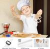 Kids Apron and Chef Hat Set, 30 Pieces Adjustable for Cooking Baking Painting, Ages 6-13, White