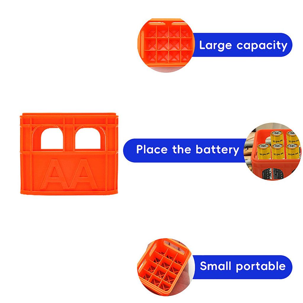 Органайзер для батареек в стиле пивного ящика, напечатанный на 3D-принтере – Коробка для хранения литиевых батареек и настольная подставка