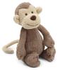 Jellycat Bashful Monkey S Plush Toy Monkey Sitting Height 15cm Brown