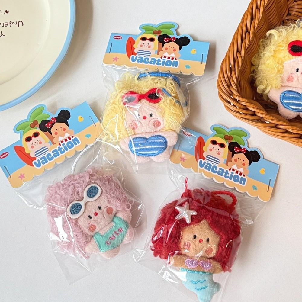 Stuffed Figure Bag Pendant Dolls Cartoon Little Girls Soft Plushie Bag Pendant 8Cm Size Keychain Cute Keyring Doll