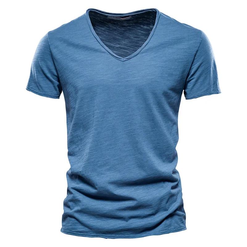 Качественная мужская футболка из 100% хлопка Модный крой Slim Fit Однотонная мужская футболка Топы Футболки Бразилия Футболка с коротким рукавом для мужчин