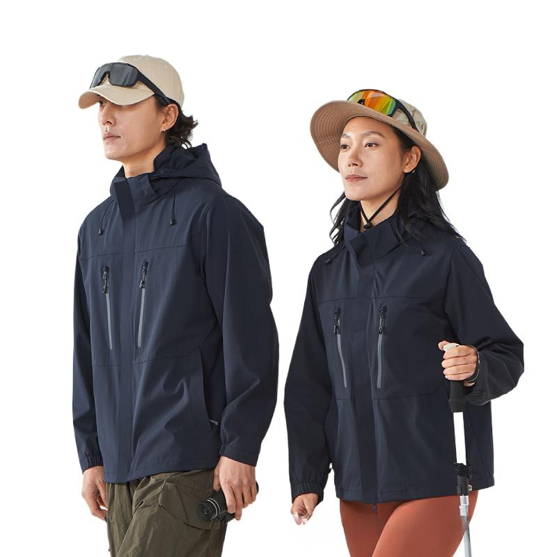 Women's  Men's Rain Jacket Lightweight Windbreaker with Hooded Water Resistant Outdoor Raincoat for Hiking Travel Camping