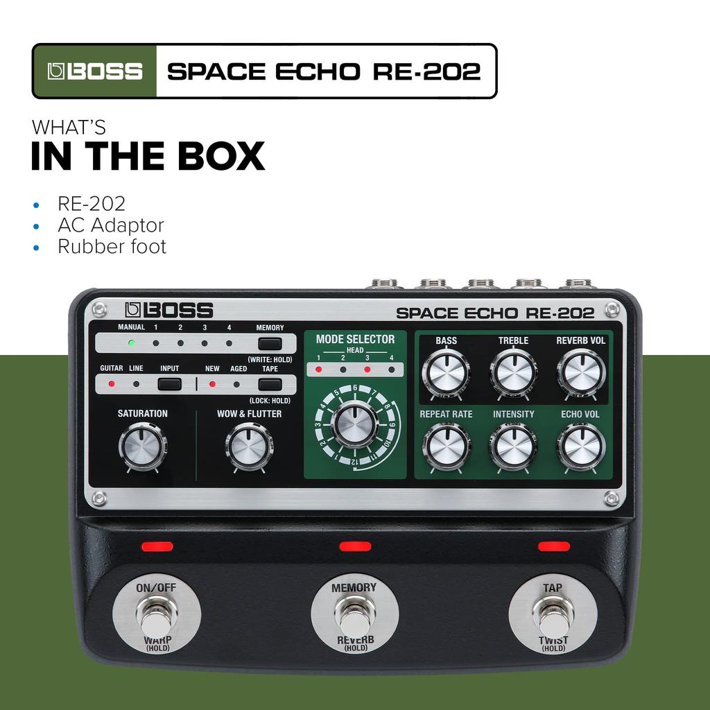 BOSS Space Echo Space Echo Echo Delay Reverb Гитарный эффектор RE-202