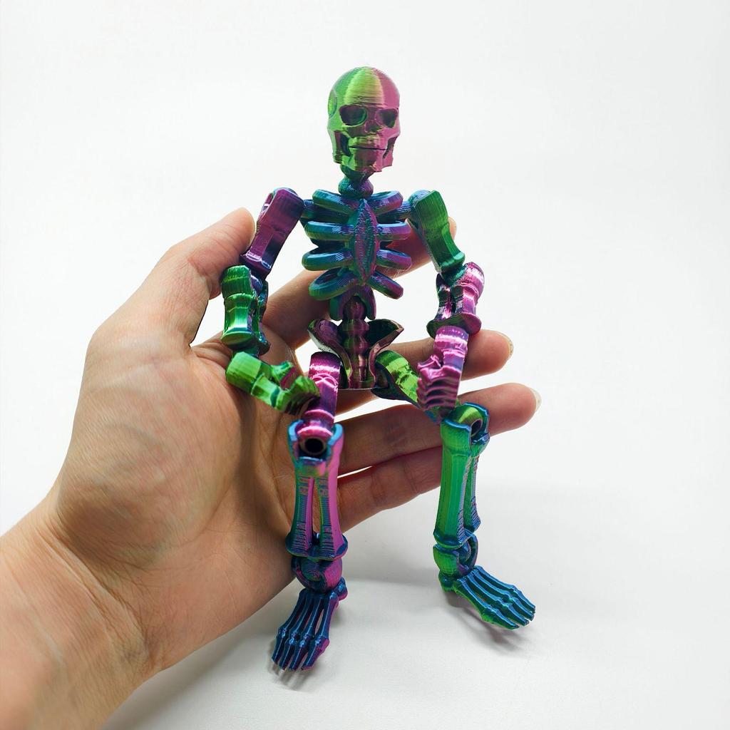 3D Articulated Skeleton Man: Poseable Stress Relief Toy & Decorative Craft Gift