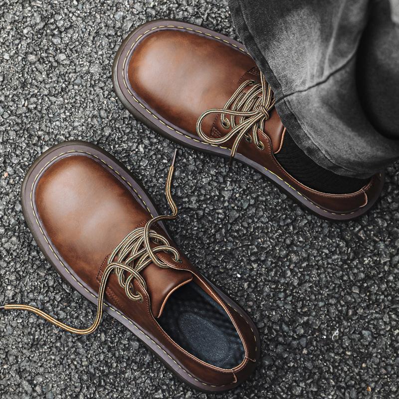 Мужские деловые кожаные туфли, мужская корейская версия тренда в британском стиле, осенние дышащие повседневные мужские туфли 33589-J