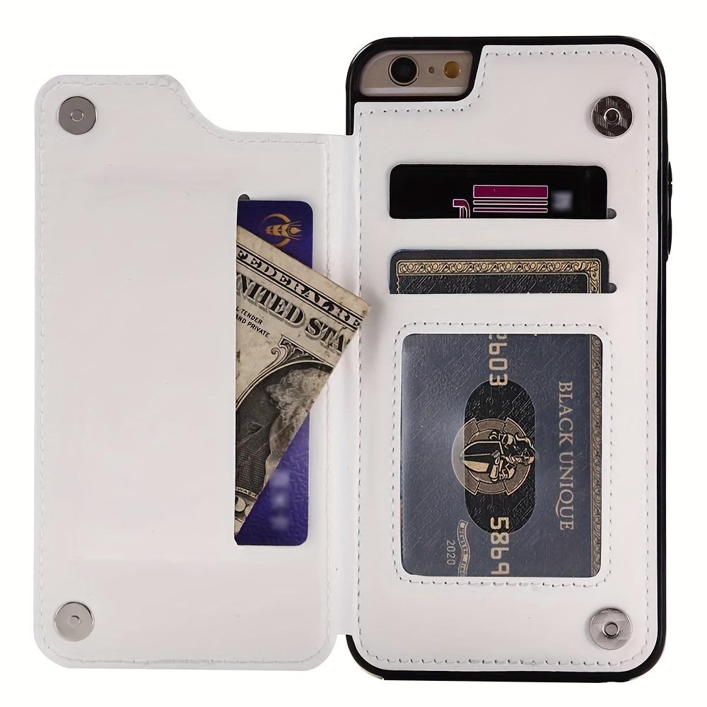 Кожаный чехол-кошелек для IPhone 14/13/12/11/Pro Max/Mini/XR/X/XS Max/8/7/6S/6 Plus/SE2/SE3/2022/2020 - держатель для карт и откидная задняя крышка