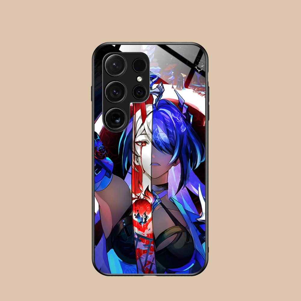 HSR Acheron Стеклянный чехол для мобильного телефона для Samsung Galaxy S26 S25 S24 S23 S22 S21 S20 Note20 Plus FE Ultra Цветная крышка