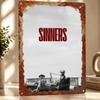 Sinners Movie Poster Retro D Printed Metal Signs Customized Wall Hanging Gift for Bathroom Decor Room Article Decoration Home